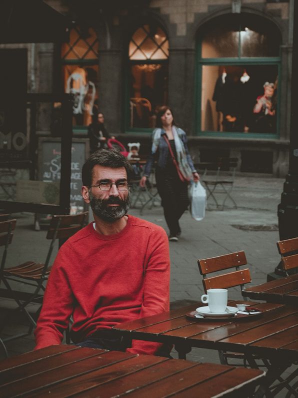 A man at the cafe